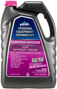 Peak Original Equipment Technology – Chất chống đông và làm mát màu hồng 50/50 (3,78L) dòng xe Châu Âu
